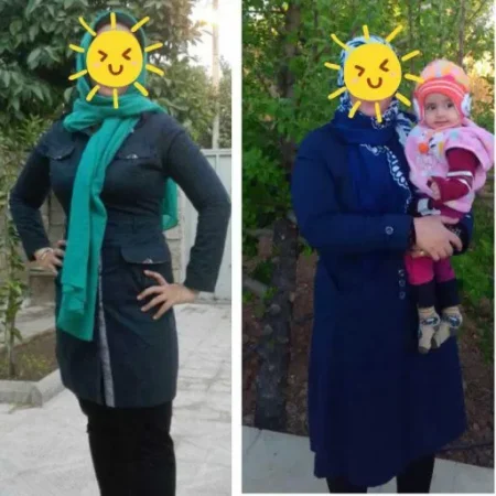 نتیجه لاغری با ذهن؛ قبل و بعد شرکتکنندهی دوره