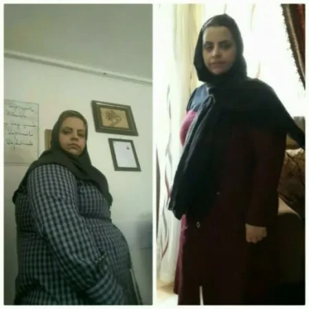 نتیجه لاغری با ذهن؛ قبل و بعد شرکتکنندهی دوره