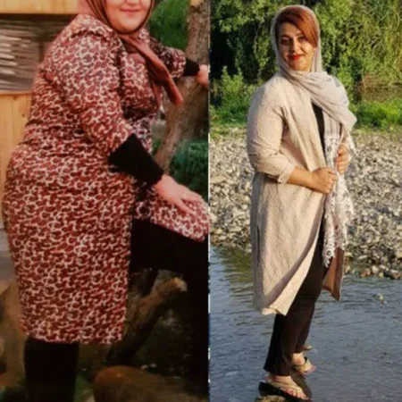 نتیجه لاغری با ذهن؛ قبل و بعد شرکتکنندهی دوره
