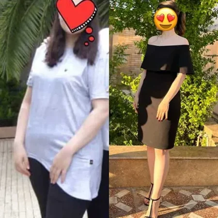 نتیجه لاغری با ذهن؛ قبل و بعد شرکتکنندهی دوره