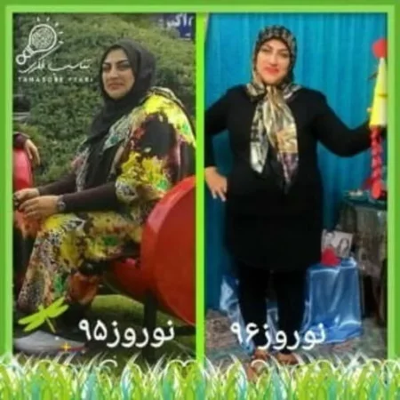 نتیجه لاغری با ذهن؛ قبل و بعد شرکتکنندهی دوره