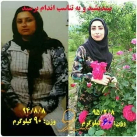 نتیجه لاغری با ذهن؛ قبل و بعد شرکتکنندهی دوره