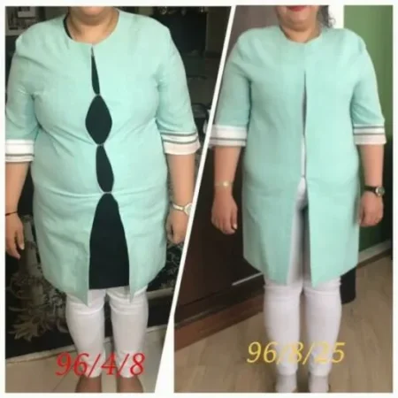نتیجه لاغری با ذهن؛ قبل و بعد شرکتکنندهی دوره