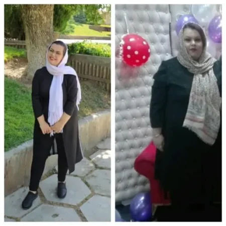 نتیجه لاغری با ذهن؛ قبل و بعد شرکتکنندهی دوره
