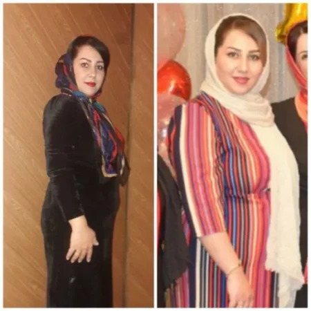 نتیجه لاغری با ذهن؛ قبل و بعد شرکتکنندهی دوره