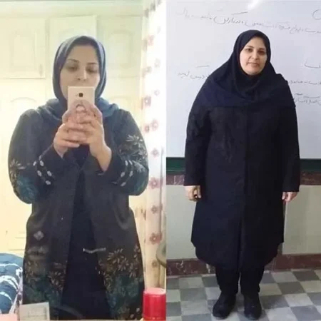 نتیجه لاغری با ذهن؛ قبل و بعد شرکتکنندهی دوره
