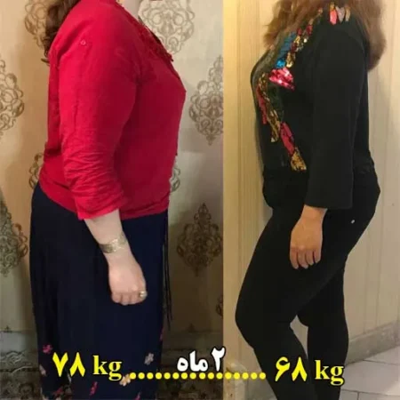 نتیجه لاغری با ذهن؛ قبل و بعد شرکتکنندهی دوره