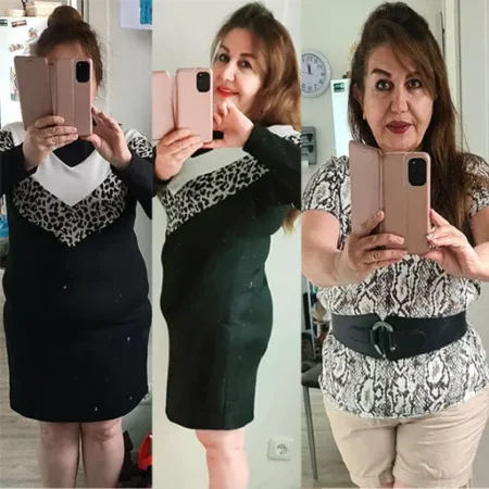 نتیجه لاغری با ذهن؛ قبل و بعد شرکتکنندهی دوره