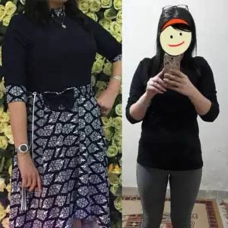 نتیجه لاغری با ذهن؛ قبل و بعد شرکتکنندهی دوره