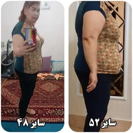نتیجه لاغری با ذهن؛ قبل و بعد شرکتکنندهی دوره