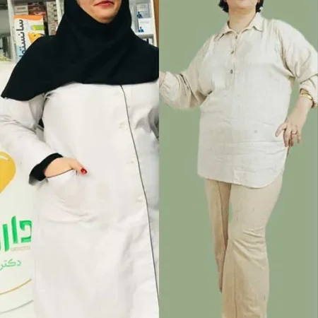 نتیجه لاغری با ذهن؛ قبل و بعد شرکتکنندهی دوره