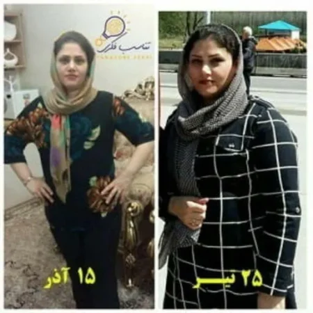 نتیجه لاغری با ذهن؛ قبل و بعد شرکتکنندهی دوره