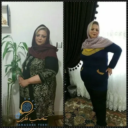 نتیجه لاغری با ذهن؛ قبل و بعد شرکتکنندهی دوره