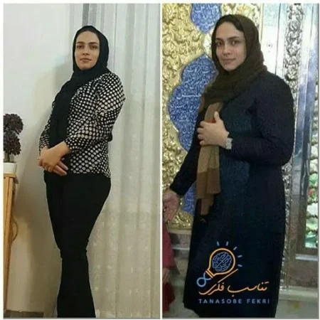 نتیجه لاغری با ذهن؛ قبل و بعد شرکتکنندهی دوره