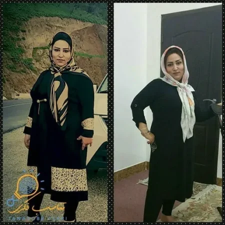 نتیجه لاغری با ذهن؛ قبل و بعد شرکتکنندهی دوره