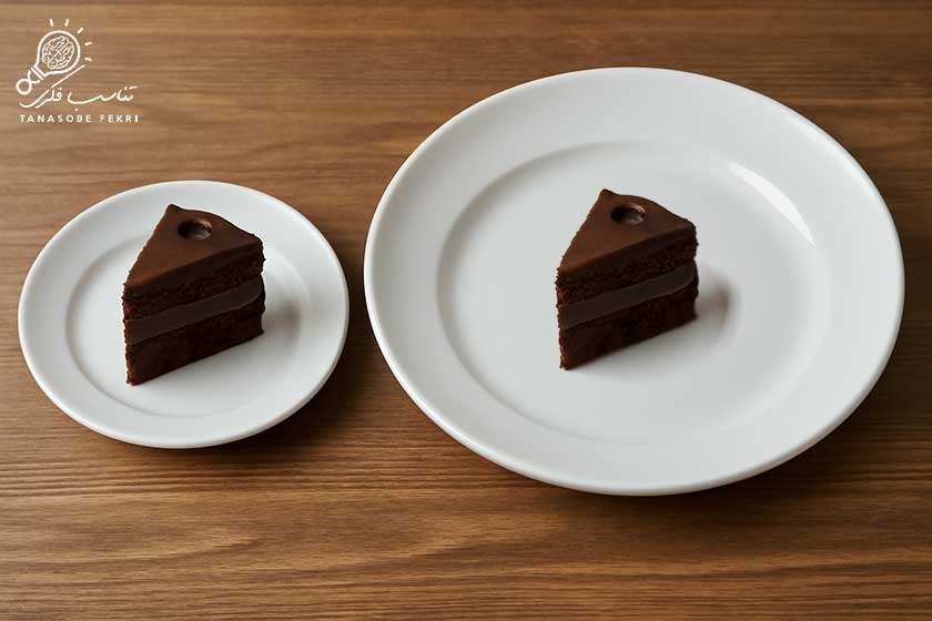 تاثیر اندازه بشقاب بر وزن