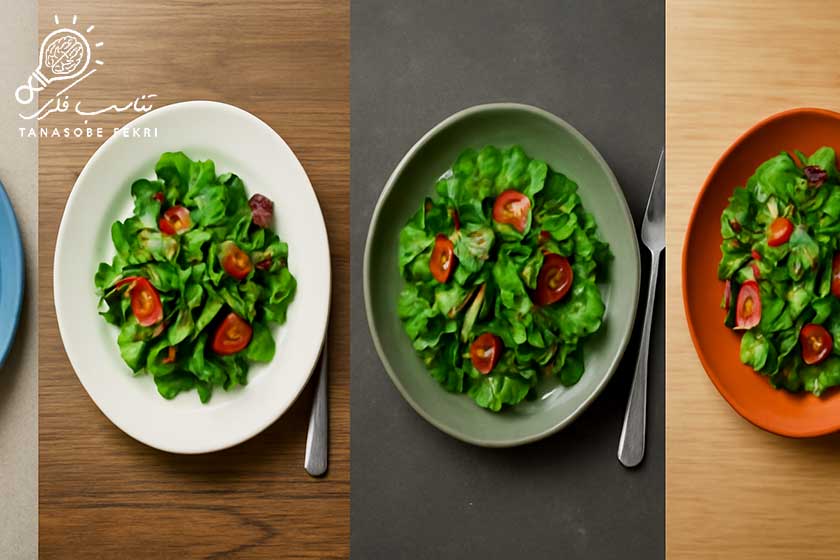 تاثیر اندازه بشقاب بر وزن