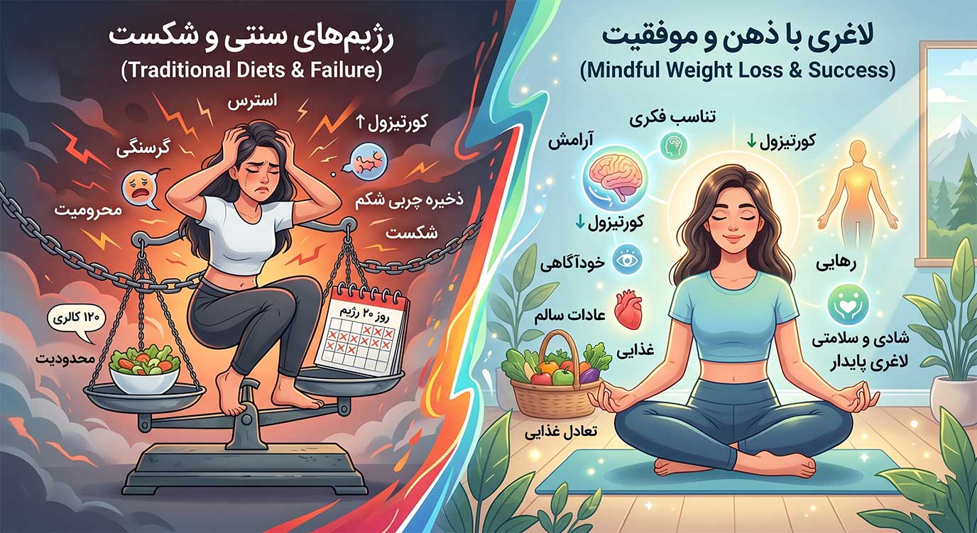 تغییر باورها برای لاغری