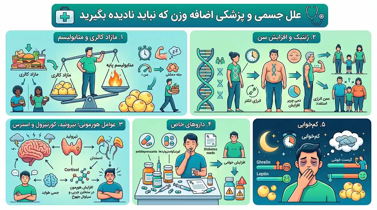 نگاه علمی به دلیل اضافه وزن